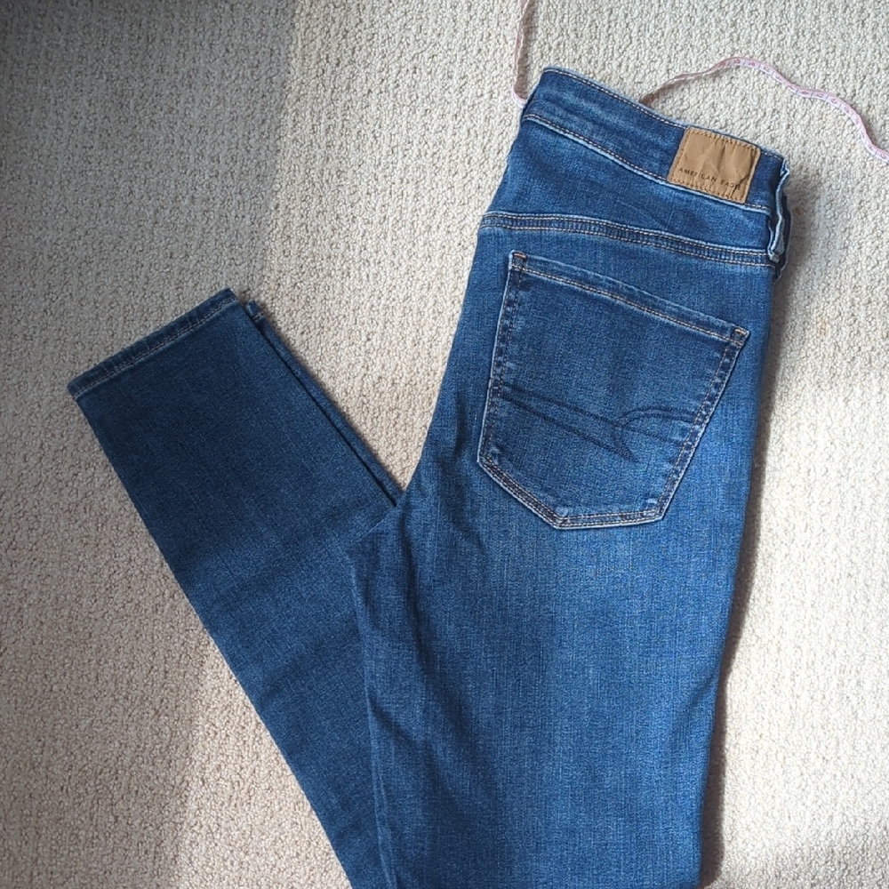 American Eagle Outfitters Dark Blue Skinny Jeans - Picture 8 of 9